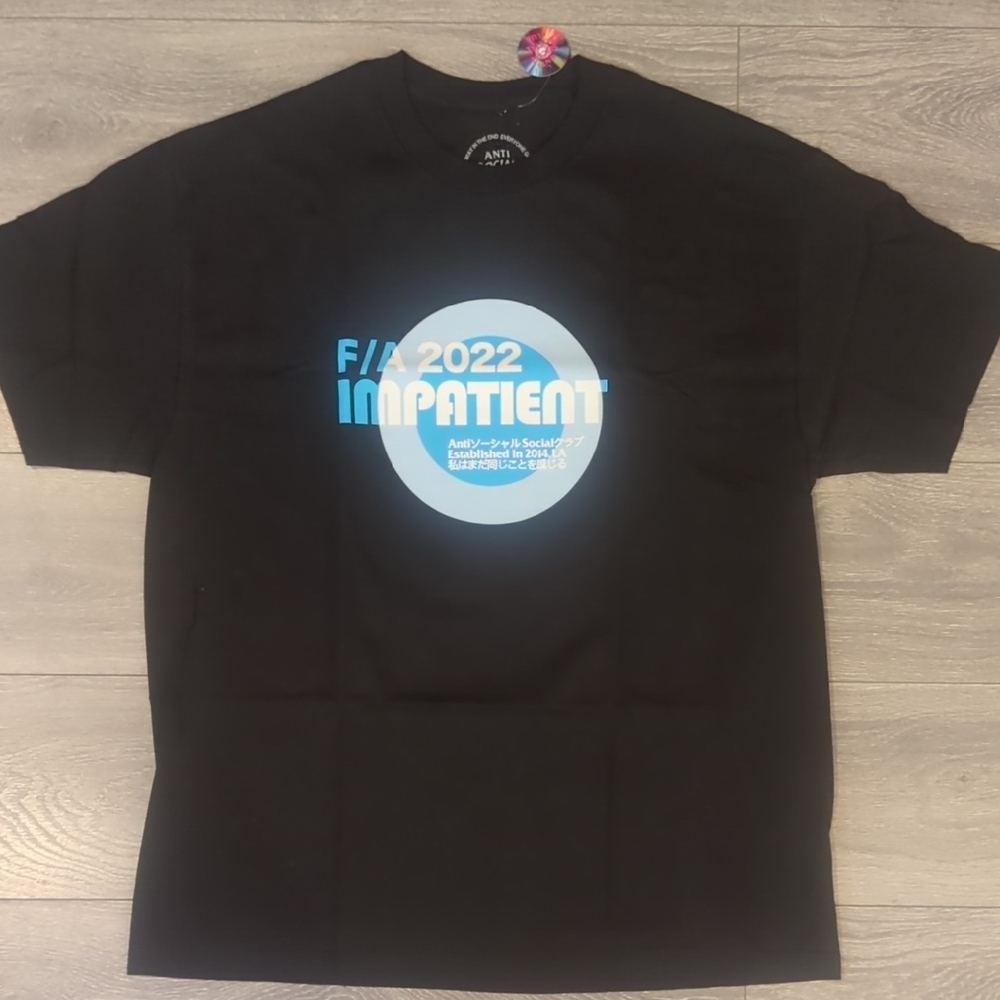 Anti Social Social Club Black Tee with White Text